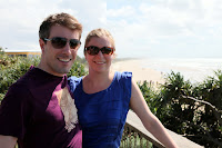 Aubain and Ingrid at Coolum beach