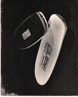 Dura-Wedge tail boards. We added a wedge to a laminated board because we liked the feeling of knowing where exactly our foot placement was and we could feel the transition from the kick to the board