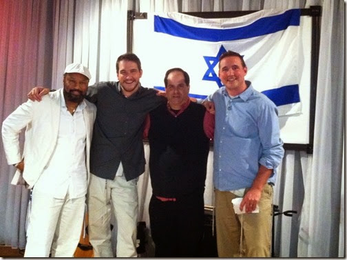 Picture of Andrew Gabriel Roth, Micha'el Ben David, myself (2nd from left) and my older brother Jesse