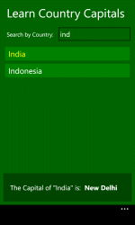 Learn Country Capital app in Windows Phone Store Learn Country Capital app in Windows Phone Store