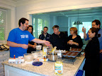 The Rosie Radio team observes Spot baking in Rosie's kitchen