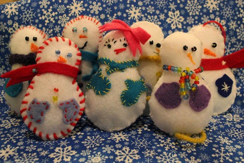 felt snowman ornament felt snowman ornament