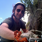 Showing off my guns on the Via Feratta