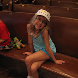 Hannah sitting in the pew in the Ryman Auditorium in Nashville TN 09042011