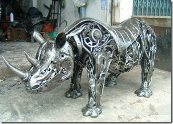 rhino-rhinoceros-figure-statue-replica-scrap-metal-art-for-sale rhino-rhinoceros-figure-statue-replica-scrap-metal-art-for-sale