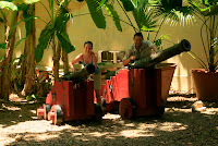 Pretending to invade Cartagena. We need more guns.