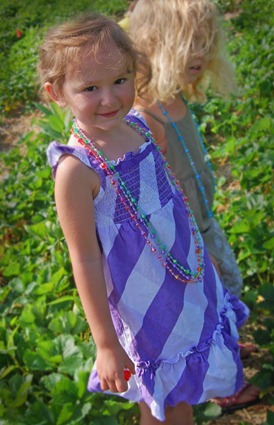 Rylee strawberry picking