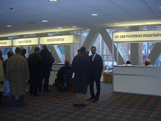 Interestingly, other than the first day, there were longer lines at the "VIP and Presenter" booths than regular attendee registration. In other words, there were a LOT of presenters.