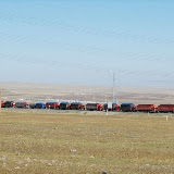 Tianshan - Caravane de camions colorés