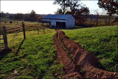 trench to the shed