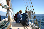 Heather and Chris sailing
