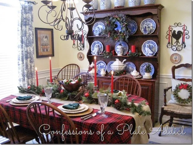 CONFESSIONS OF A PLATE ADDICT Pewter and Plaid Christmas Tablescape