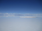 The circles of salt are formed by the wind apparently. They provide features on the otherwise featureless expanse of the flats.