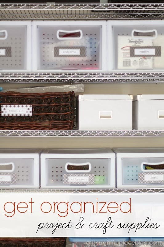 Organized Garage: Craft & Project Supplies - A Thoughtful Place