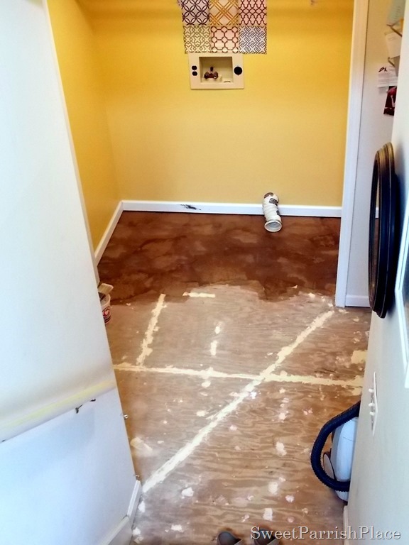 DIY brown paper floor