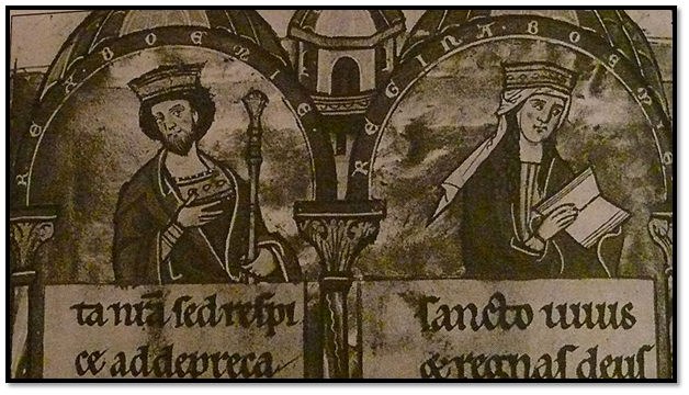 Reyes Otakar de Bohemia y Constanza de Hungría, padres de Guglielma de Bohemia. Reyes Otakar de Bohemia y Constanza de Hungría, padres de Guglielma de Bohemia.