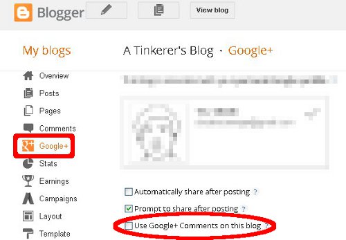 Uncheck the option "Use Google+ Comments on this blog" to disable Google+ Comments
