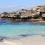 Worn Away Rocks and Crystal Blue Water at Little Parakeet Bay - Rottnest Island, Australia