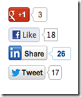 Social sharing buttons