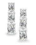 The emerald Crisscut of the diamonds in Christopher Designs's platinum earrings is sure to frame your face with plenty of shimmer.