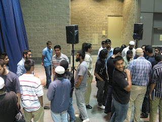 A shot from the stage