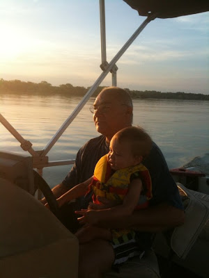 Larry with grandson at the lake Larry with grandson at the lake