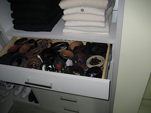 This is how Kevin stores his 100 (give or take) belts.