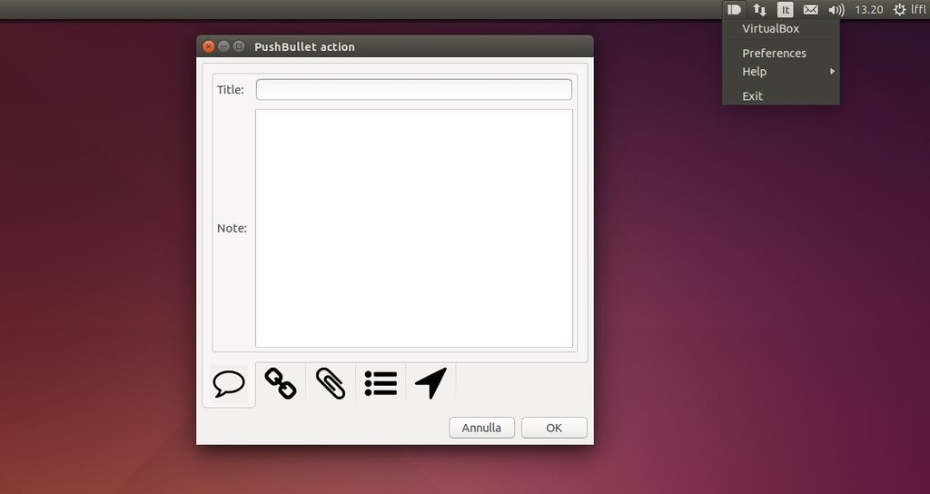 Pushbullet Indicator in Ubuntu Linux