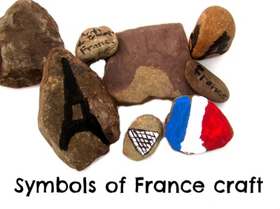Montessori Tidbits:  Symbols of France rock craft