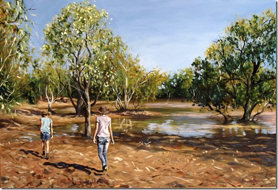 billabong walk - 2012 - uf50x76cm billabong walk - 2012 - uf50x76cm