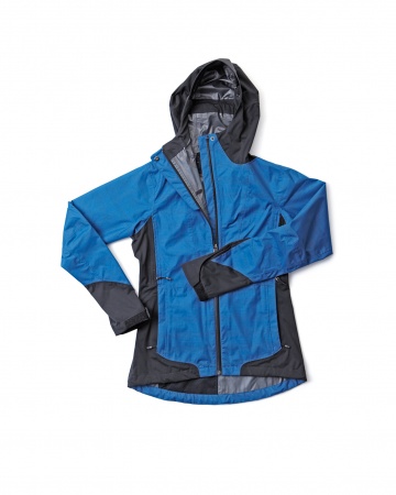Nau's shapely Dose Jacket is waterproof, breathable, and made of recycled poly.