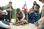 We had a fire-building competition