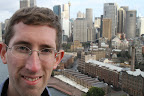 Me on the Sydney Harbour Bridge with the Rocks and downtown Sydney