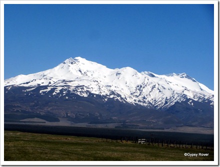 Mt Ruapehu on a beautifully clear day.