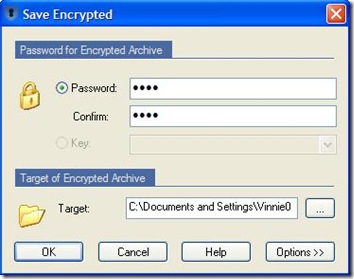 Sophos Free Encryption settare password per la criptazione di file e cartelle