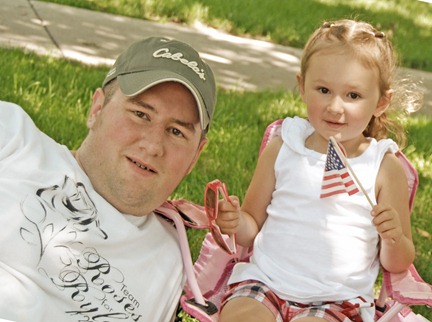 Rylee and dad 4th of July