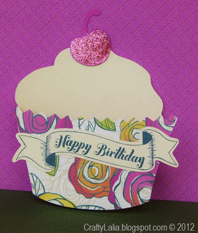 cupcake diecut card ctmh artiste flirty