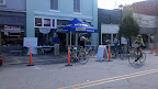 Cycle NC 2011 - Innerbanks Cycle shop owner welcomes riders into downtown Plymouth, NC.