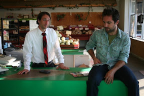 Jim and Oscar on location.
