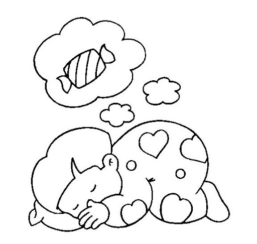 Niña soñando PARA COLOREAR - Imagui