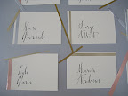 Diva from LINEA CARTA calligraphed our escort cards.