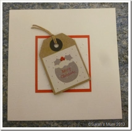 Handmade tag Christmas Card