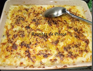 Bacalhau gratinado à Piteca Bacalhau gratinado à Piteca