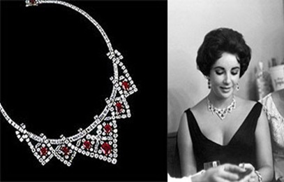 Elizabeth Taylor Diamond and Ruby Necklace