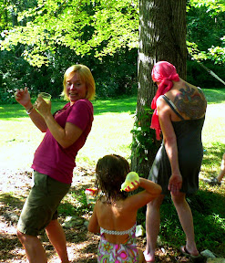 Trisha and Jodi try to escape Lily's point blank throw.