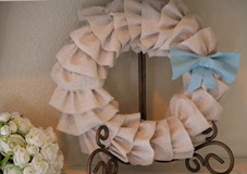 linen ruffle wreath