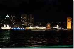 Views from night ferry from Circular Quay to Darling Harbour (Pyrmont)