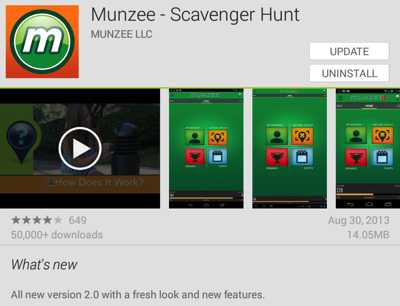 Munzee20Android.png Munzee version 2.0 for Android