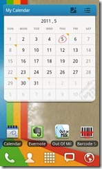 GoLauncherEx_CalendarWidget