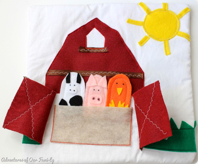 DIY quiet book farm animal template